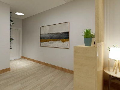 富锦佳苑简约风格87平米二居室装修案例