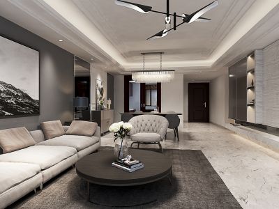 天珺现代简约140平米四室两厅装修案例