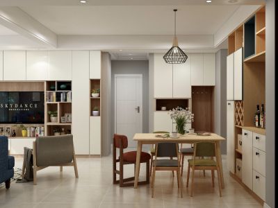 宏利达金水湾96平混搭风两居室装修案例