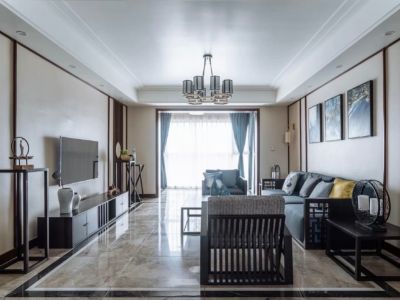 金为·铂鹭风华新中式风格142平米三居室装修图案例