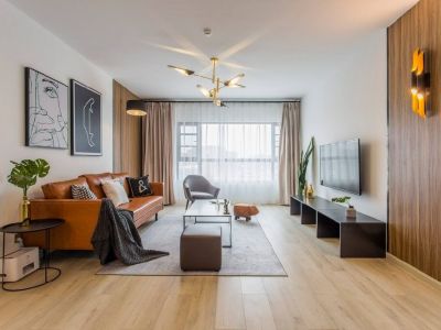 鸿华·御府现代风格118平米二居室装修设计图案例