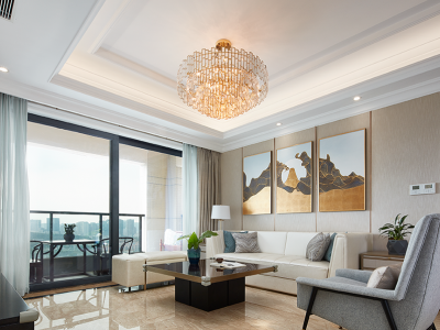 紫薇东进三居117方现代风格装修案例