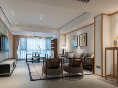 华丰金山花园120平三居室新中式风格装修案例