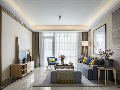 中城公园里135㎡三居室现代风格装修案例