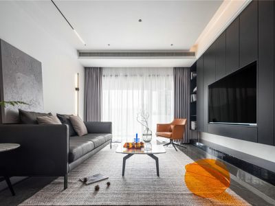 蝶园127平三居室现代风格装修案例