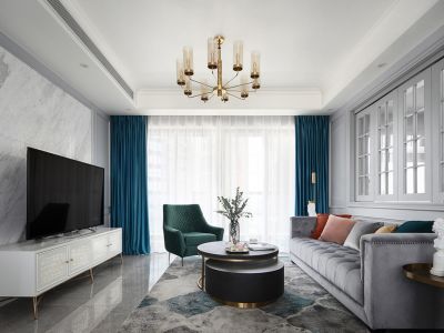 招商海德公园133平三居室北欧风格装修案例