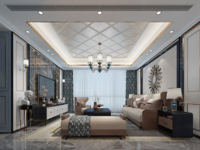 恒大西山檀府155平四居室法式风格装修案例