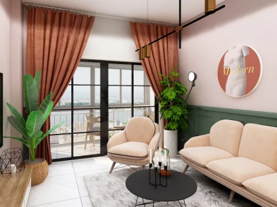 碧桂园北欧风格70平米二居室装修案例