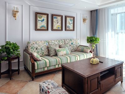 华城国际三居126方美式风格装修案例