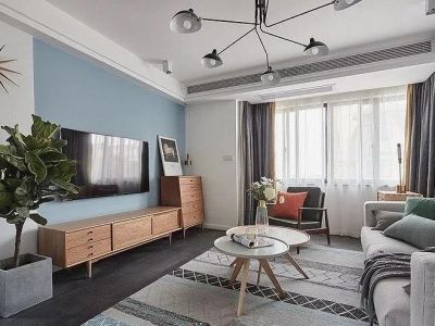 华润凤凰城130平三居室北欧极简风格装修案例