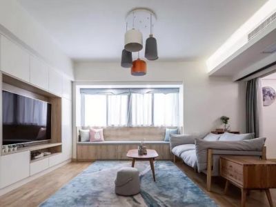 山木清华现代风格123平米三居室装修案例