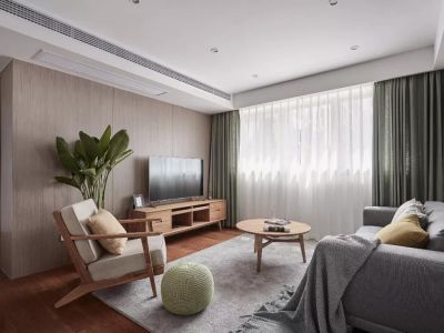 浦南花园现代风格119平米三居室装修案例