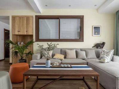 凤凰花城简约风格125平米三居室装修案例