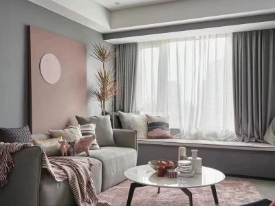 大连明珠120平三居室北欧风格装修案例