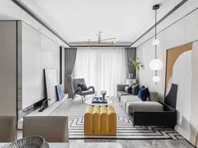 青云天下133平四居室轻奢风格装修案例