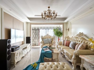 东辰澜悦欧式豪华风格135平装修案例