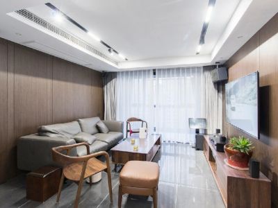 瀚山1号现代简约风格128平装修案例