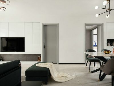 永利印象116平米现代简约风格三居室装修案例