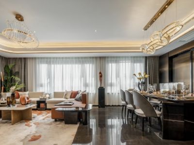 鲁能山水原著现代风格138平米装修案例