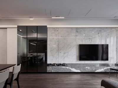 泷门现代风格118平米装修案例