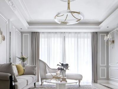 荣盛·山湖海法式风格142平米四居室装修设计案例