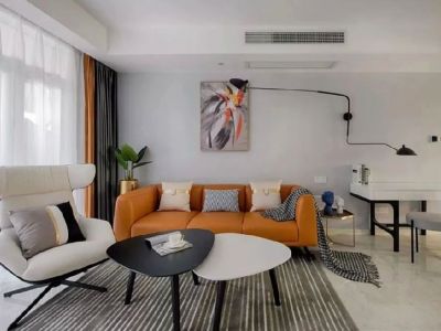 长福麒麟湾北欧风格110平米三居室装修图案例