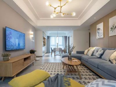 恒宇国际观邸现代风格121平米三室设计图案例