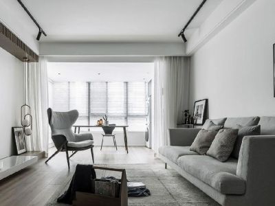 碧海桃园简约风格二居室90平米装修图案例