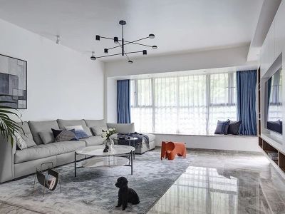 凯旋山海颐园现代风格160平米四居室装修图案例