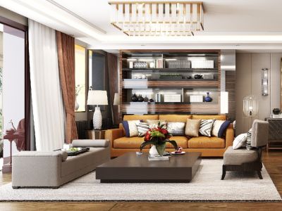 首开国风琅樾133㎡三居室现代风格装修案例