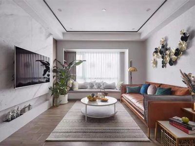 万丽海景现代风格120平米三居室装修案例