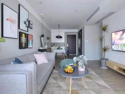 伟东尚城北欧风格117平米三居室装修案例