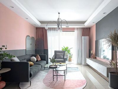 世茂云珑简约风格90平米三居室装修设计案例