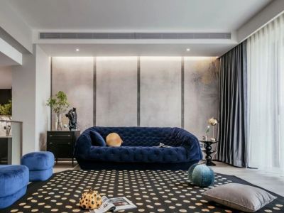 奥园·翡翠岚都混搭风格150平米三居室装修设计案例