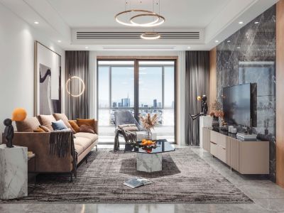 浅棠平江花园现代风格108平米装修案例