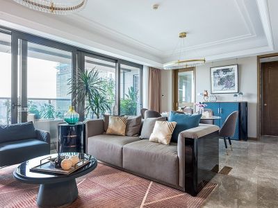 中信康城三居108方现代风格装修案例