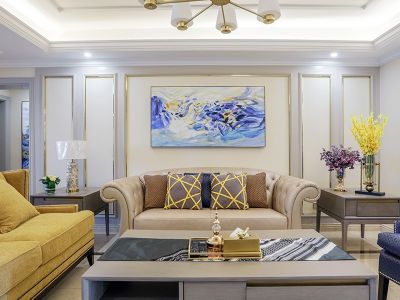 棕榈彩虹三居126方现代风格装修案例