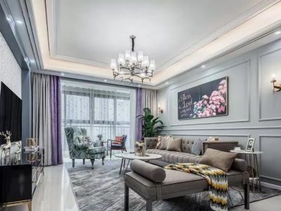 晋阳峰璟140㎡三居室欧式风格装修案例