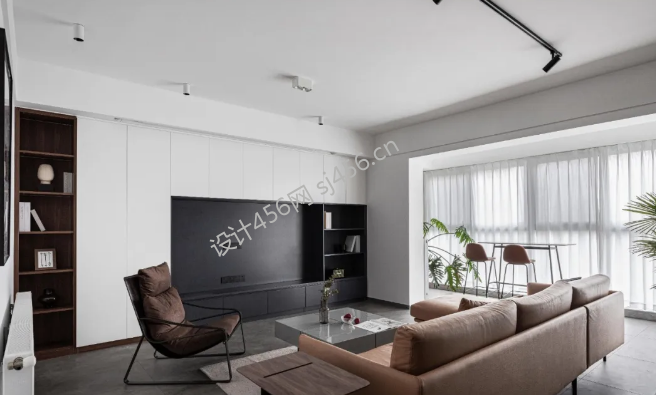 北欧风格134平米客厅电视柜家装效果图欣赏