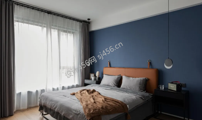 北欧风格134平米卧室床头家装效果图欣赏