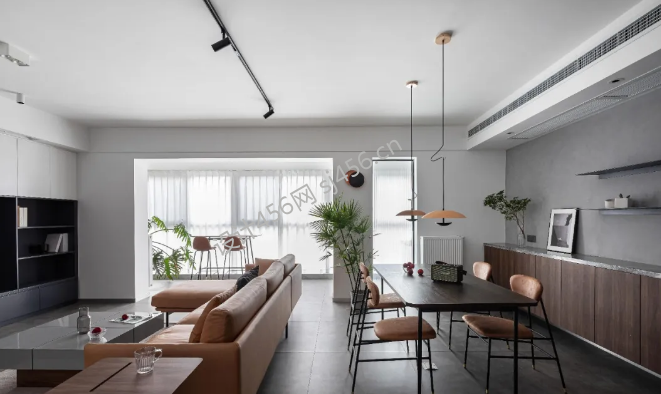 北欧风格134平米餐厅桌椅家装效果图欣赏