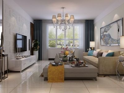 欧洲新城三居127方现代风格装修案例