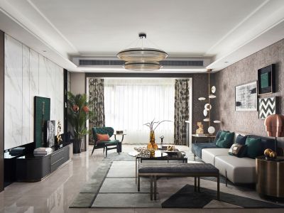华夏四季现代风格143平米装修案例