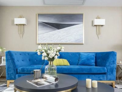 大连明珠121平三居室轻奢风格装修案例