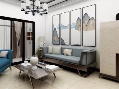 瑞鼎城天玺新中式风格80平米装修案例