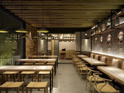 餐饮店现代风格116平米装修案例