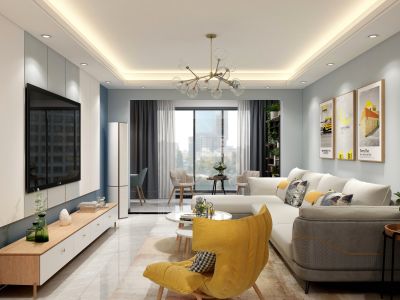 玉林奥园康城123平北欧风格装修案例