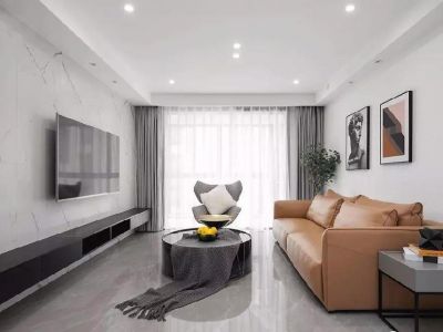 恒宝·天玺现代风格123平米三居室设计图案例