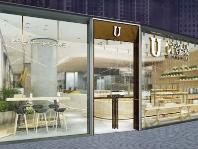 广州蛋糕店美式风格93平米装修案例