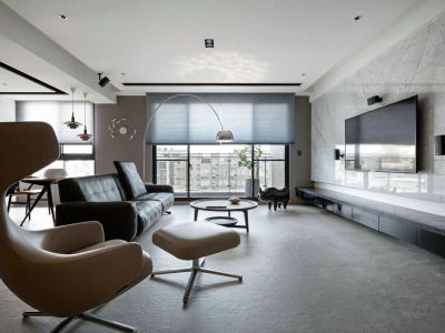 泰瑞城129平三居室现代风格装修案例